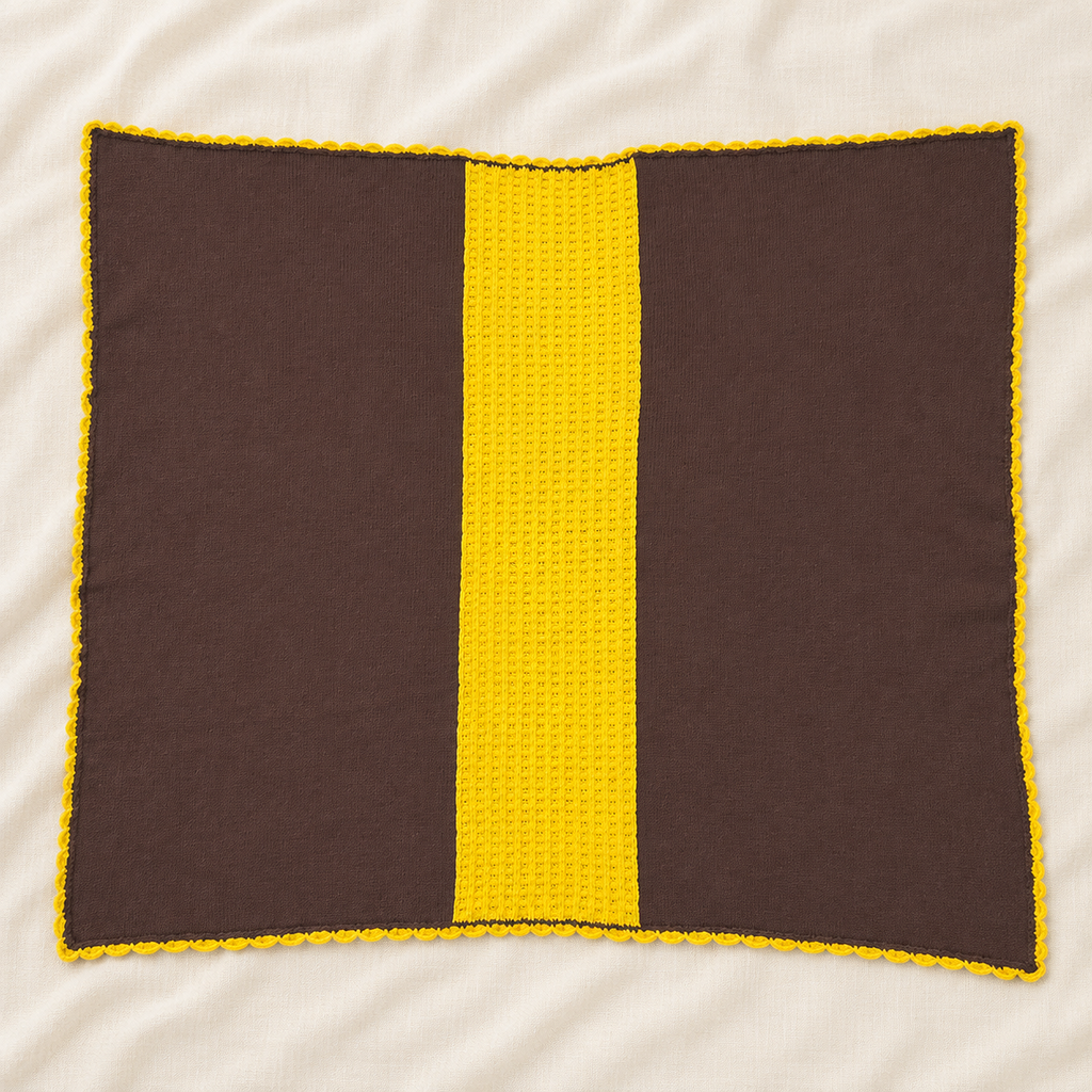 Rustic Brown and Yellow Blanket