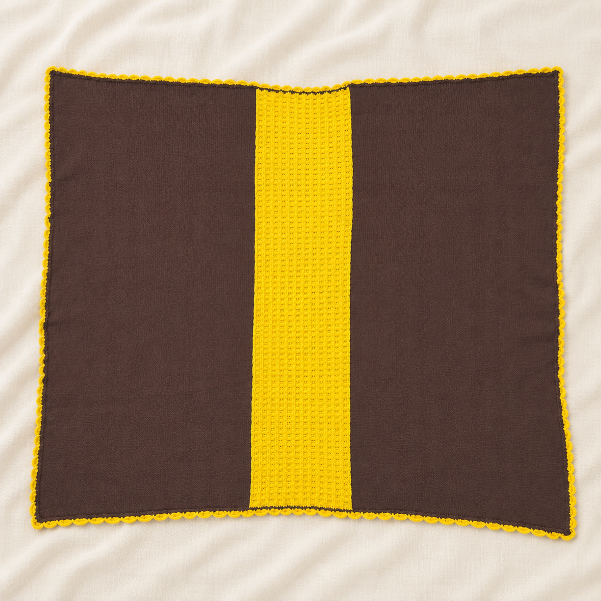Rustic Brown and Yellow Blanket